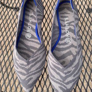 EUC ROTHY'S GRAY ZEBRA SIZE 8.5